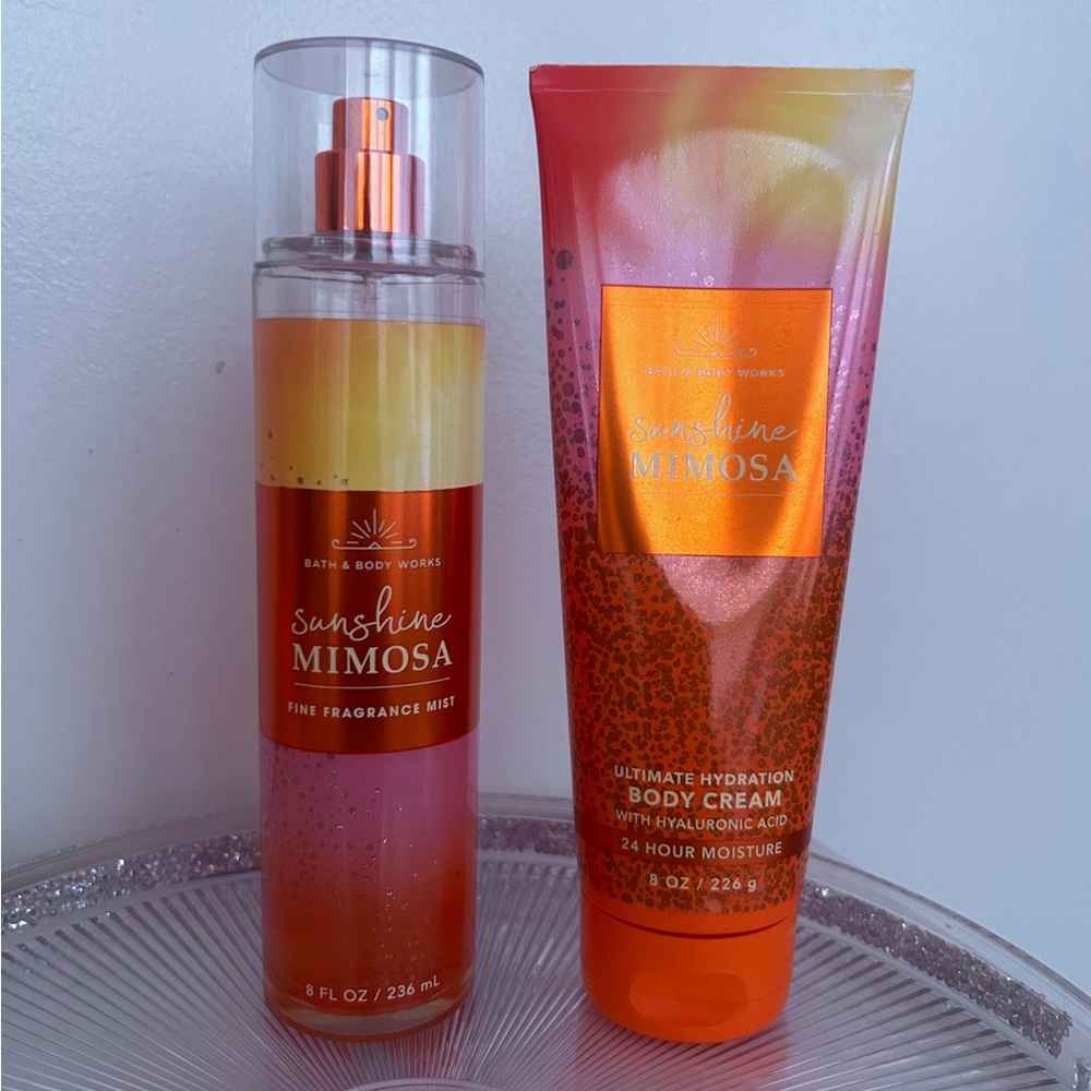 ♥︎ Bath & Body Works ♥︎ Sunshine Mimosa Fragrance Mist & Body Cream